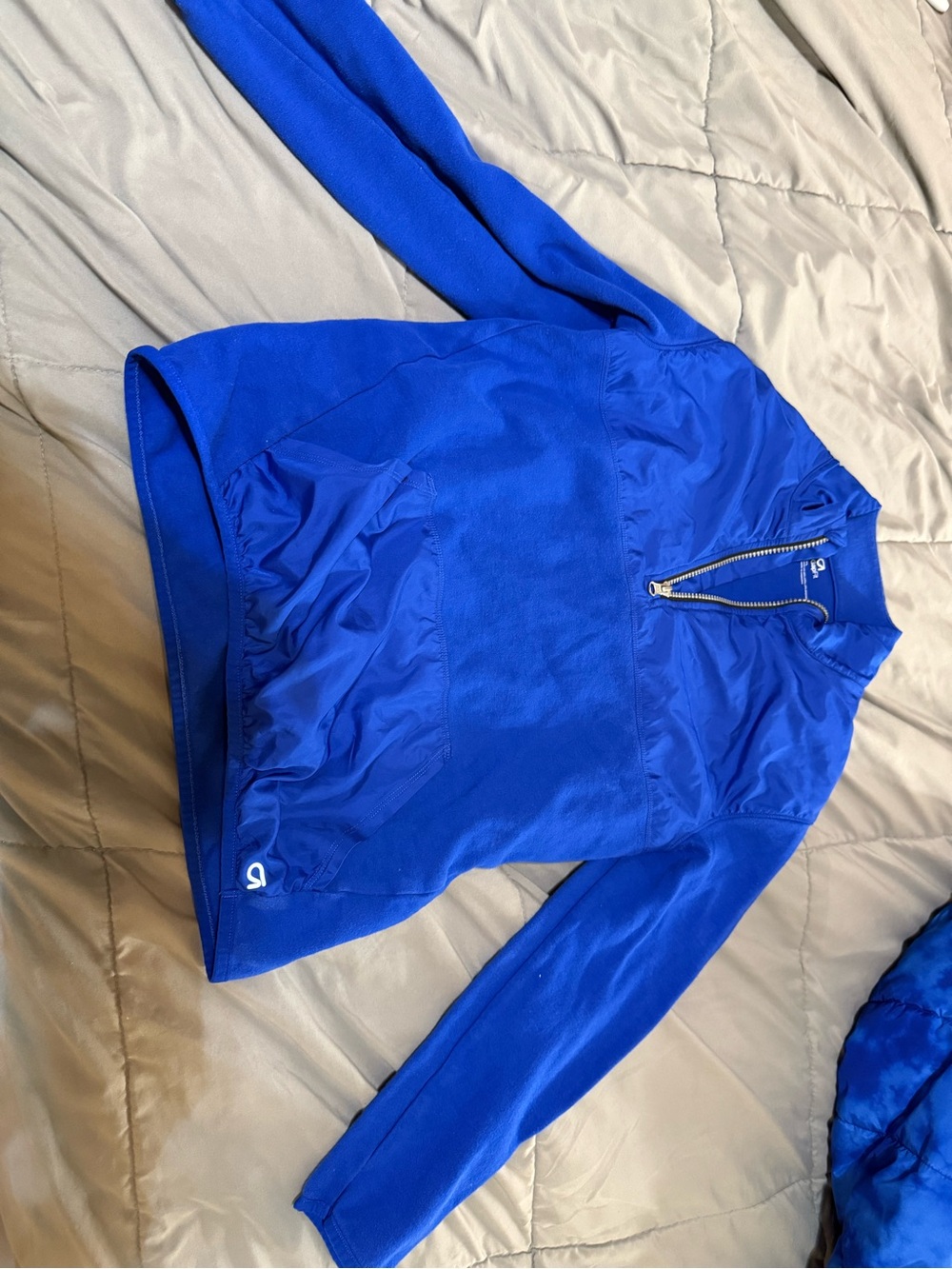 Blue Athletic Half-Zip Pullover